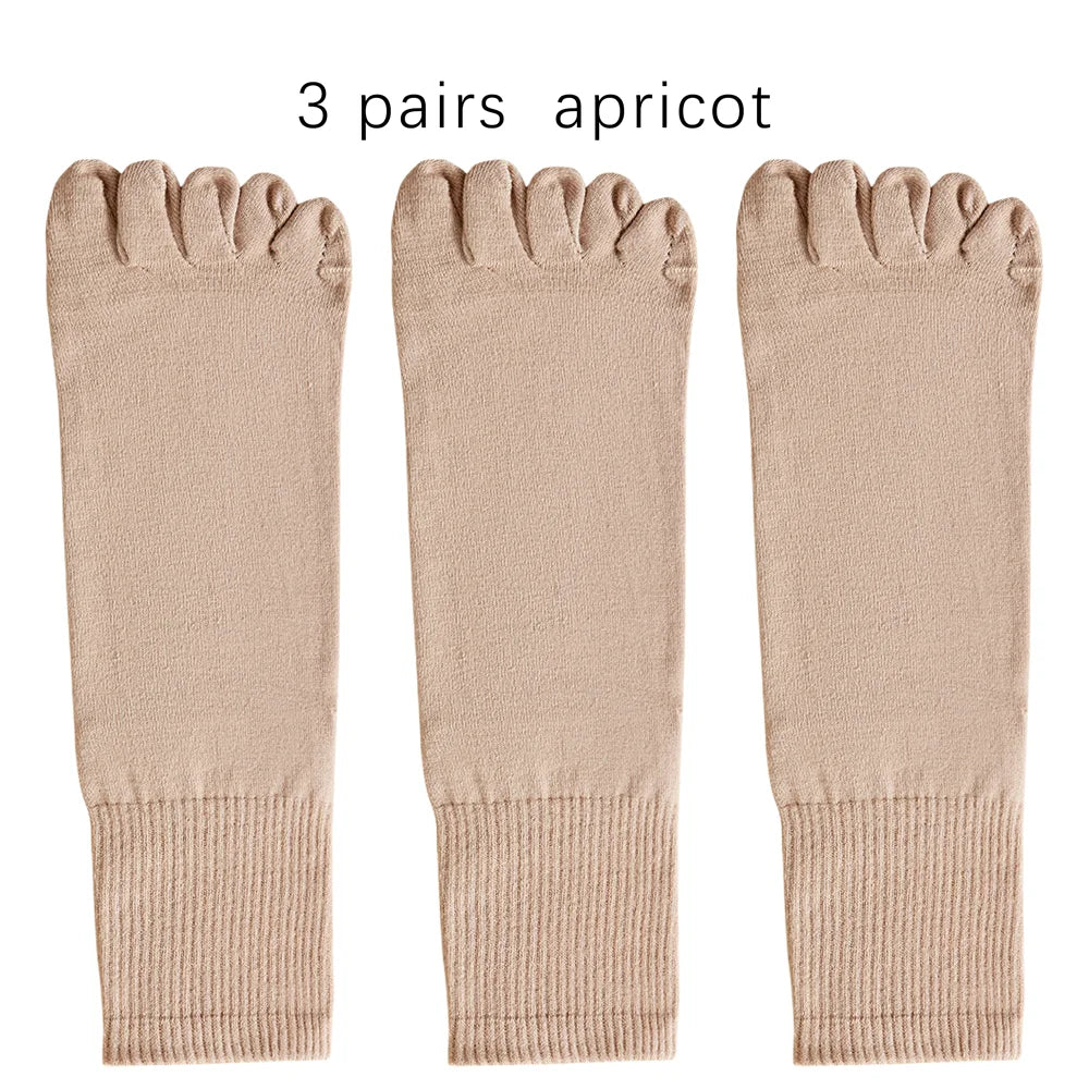 Mens Split Toe Cotton Crew Socks Moisture Wicking Freshness