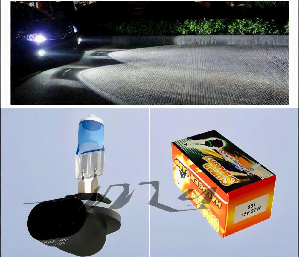 MeiShangYang 27W H27 Halogen Car Fog Lights 12V White Yellow 3000K 5000K Headlight Bulbs