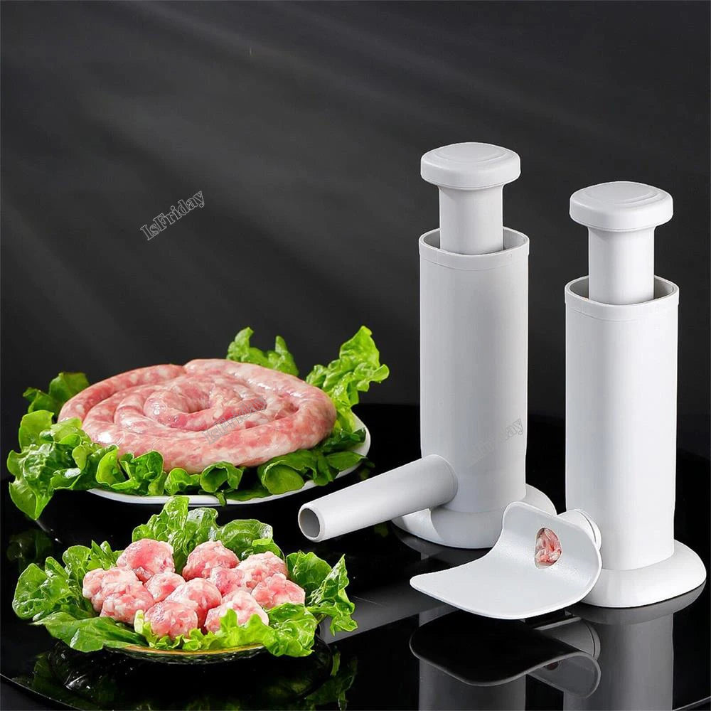 Manual Sausage Filling Machine Meat Stuffer Kit for Homemade Sausage and Meatball Making Durable Metal Kitchen Tool