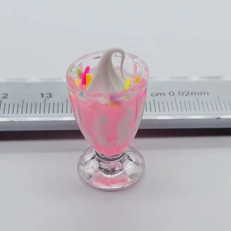 Charming 3D Resin Ice Cream Pendants for DIY Jewelry Crafting