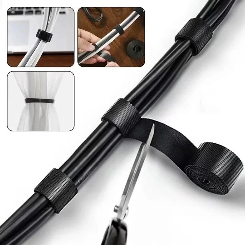 Cable Organizer Wire Winder Tape Cord Management Ties Protector for Earphones Mouse Charger Cables Compatible with iPhone Xiaomi Samsung