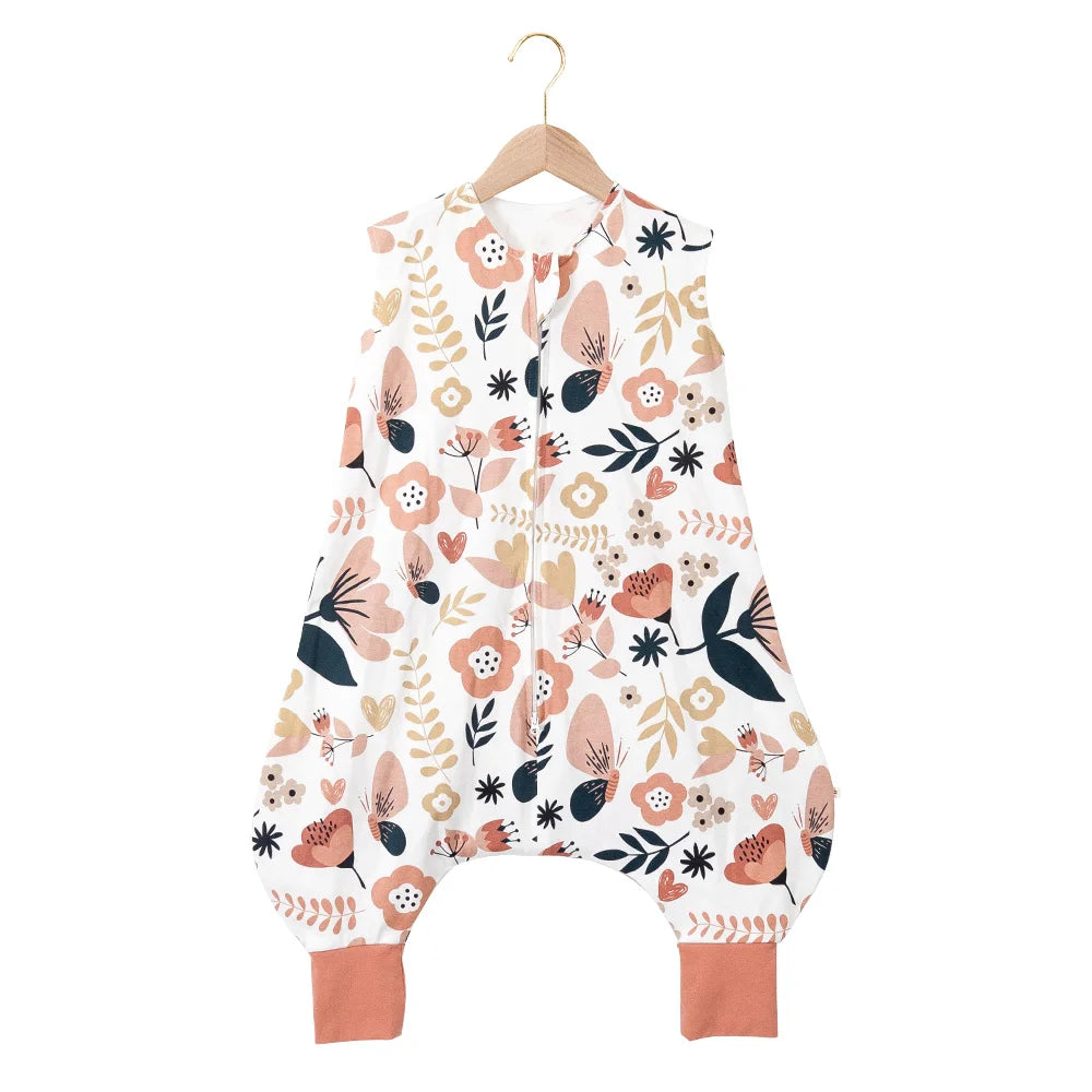 Sleeping Bag For Children 1-6 Years Summer Cotton Vest flower