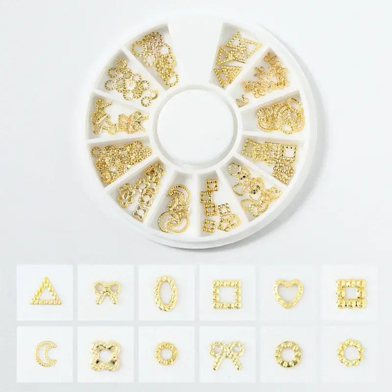 Resin Filling Metal Rivet Moon Stars Nail Art Decorations Mixed Beach Ocean Style Jewelry DIY Charms PP-XY-15