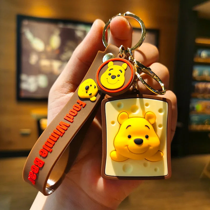 Kawaii Anime Disney Keychain Set Featuring Mickey Mouse, Minnie, Lilo & Stitch