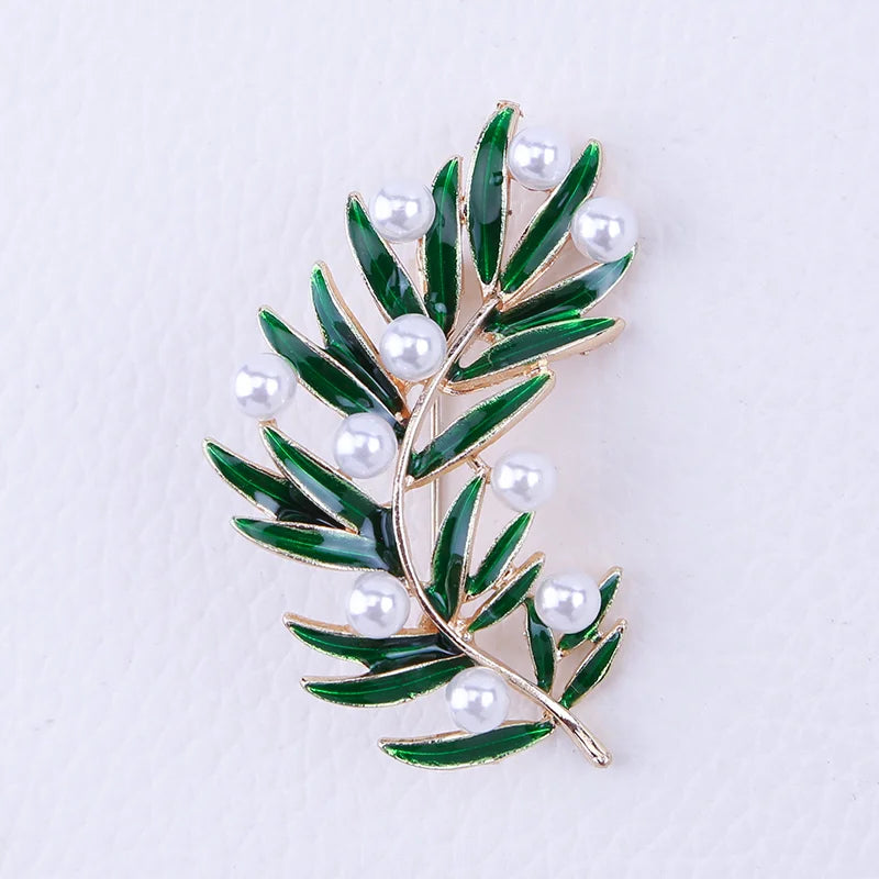 Elegant Enamel Floral Brooch Pins for Women and Unisex Party Office Accessories