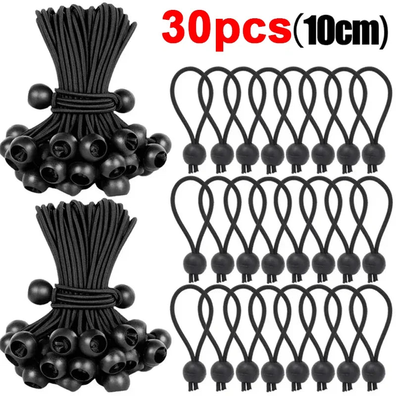 Heavy Duty Outdoor Elastic Bungee Cords Portable Tent Tie Down Rope for Shelter Cargo Canopy Tarpaulin Fixing