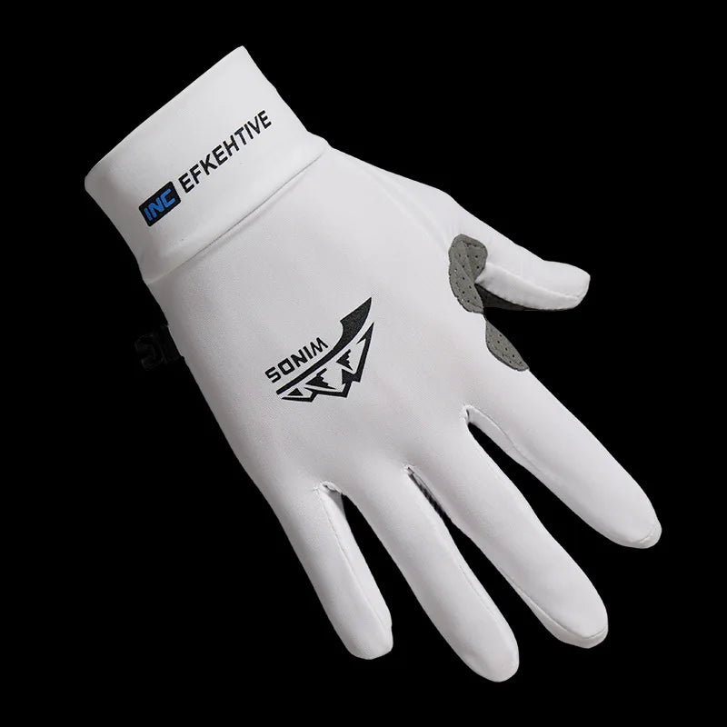Men's Ice Silk Winter Gloves Anti Slip Full Finger Sunscreen Fishing Kayak Gloves