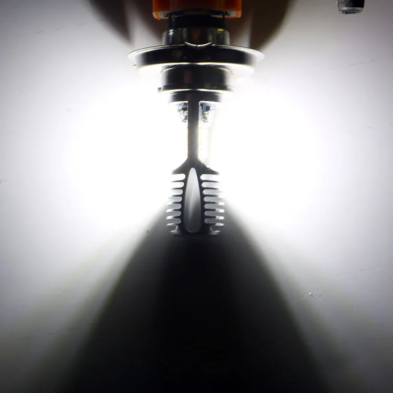 H4 BA20D 12W LED COB Motorcycle Headlight 1200LM 6000K