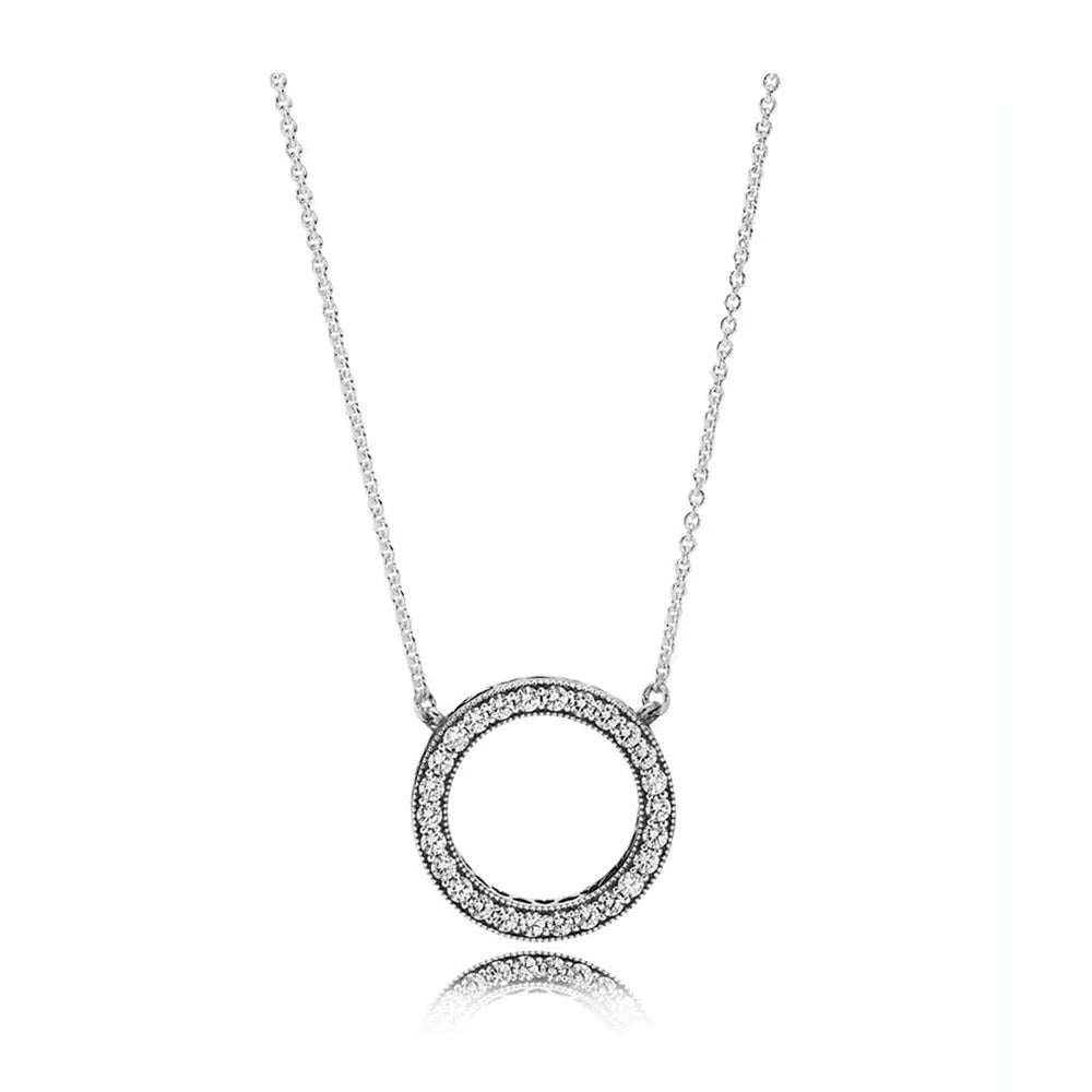 Elegant 925 Sterling Silver Heart Pendant Necklace for Women - Perfect Valentine's Day Jewelry Gift