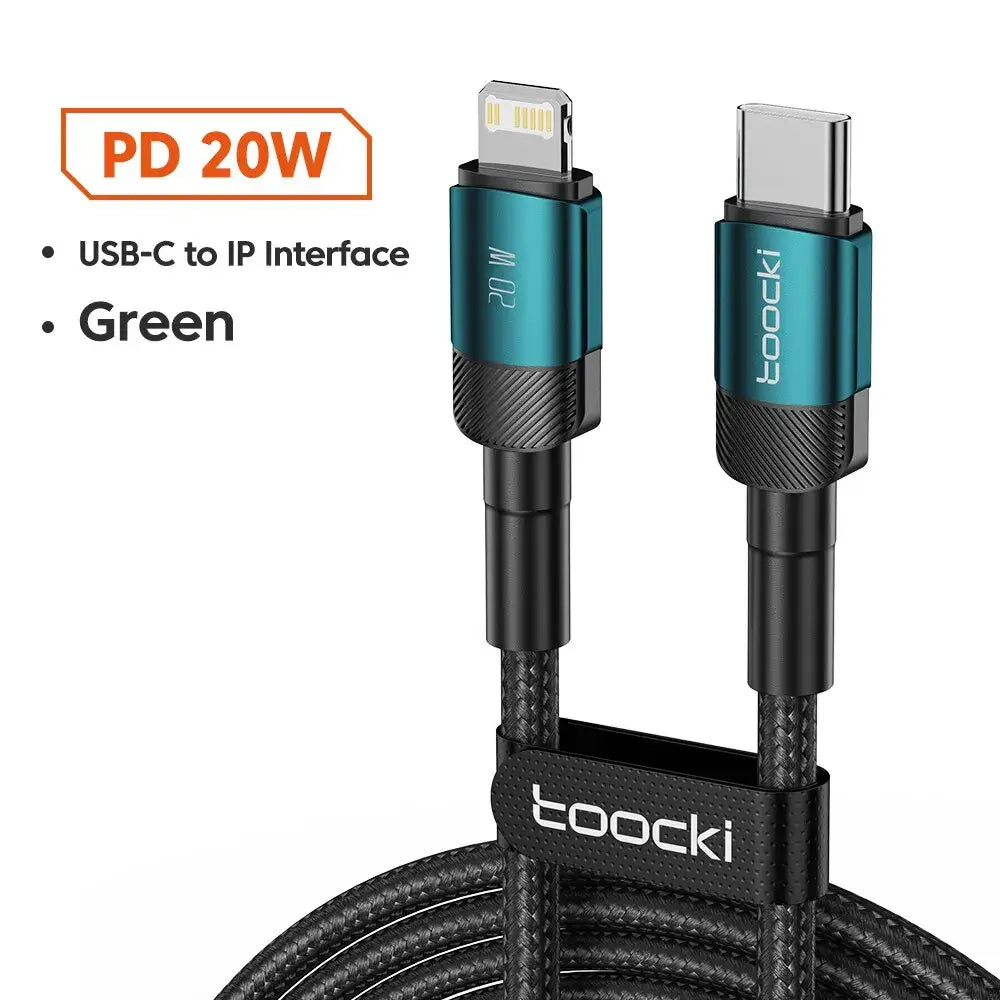 Toocki USB Type C Cable Fast Charging USB C Charger Cord 1m 2m