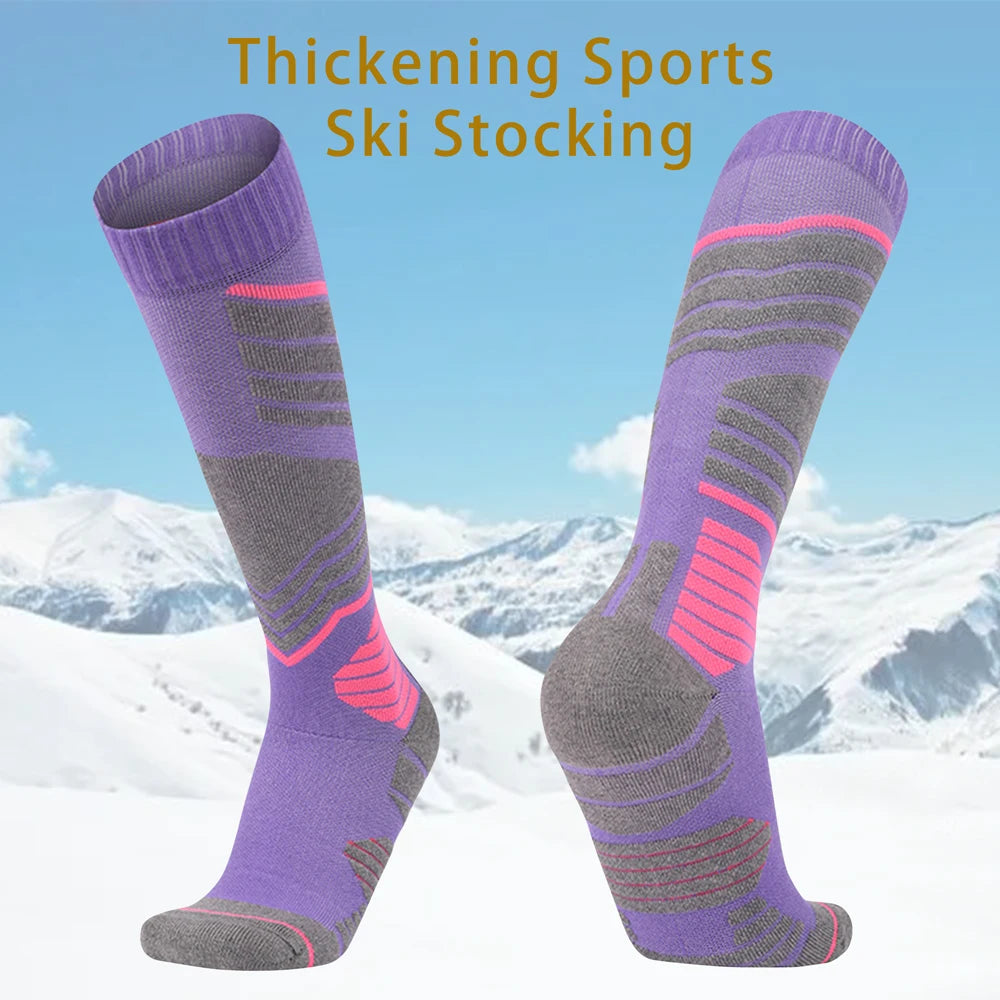 Women Cotton Thermal Winter Ski Socks Thick Warm Outdoor