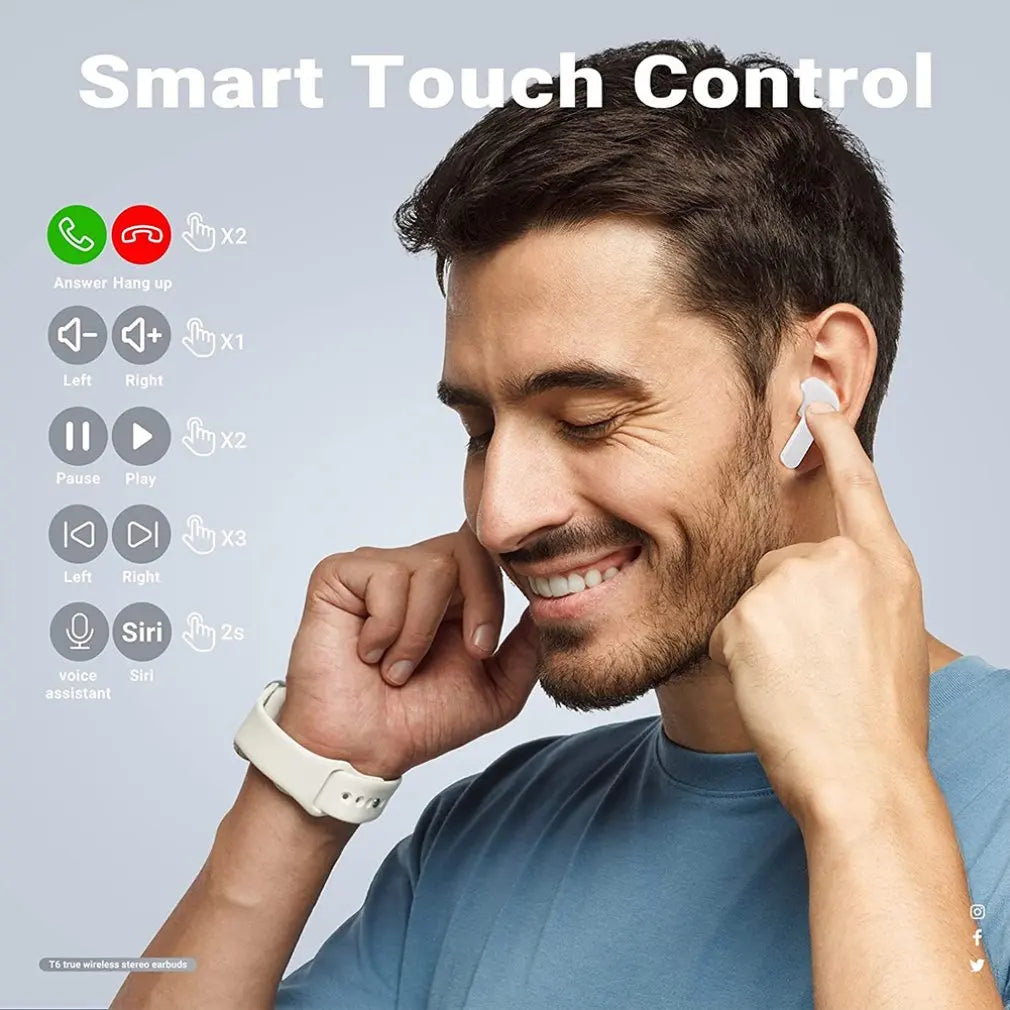 TWS Wireless Earphones Transparent Bluetooth In Ear Headset