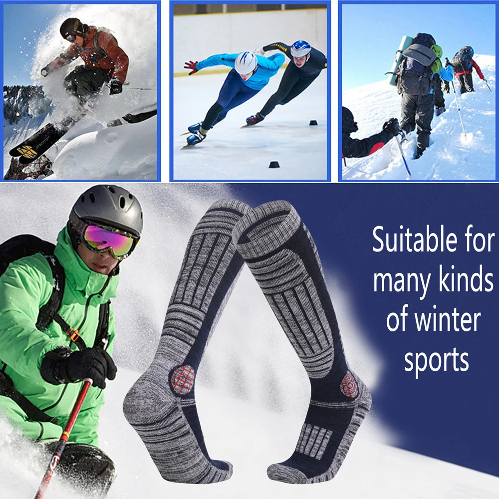 Thermal Winter Ski Socks Unisex High Elastic Thick Warm