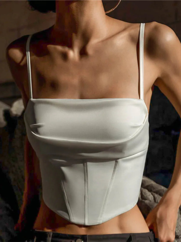 Dozw Backless Bandage Crop Top Sexy Spaghetti Strap Women