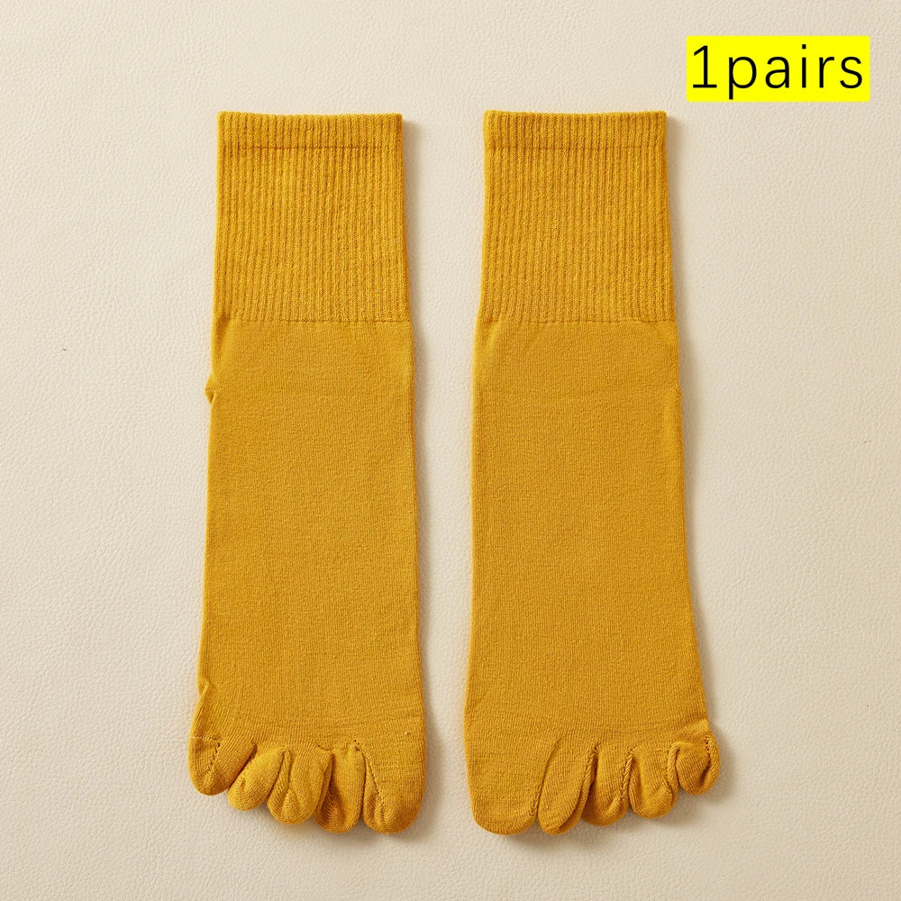 Men Cotton Toe Socks Moisture Wicking Odor Control