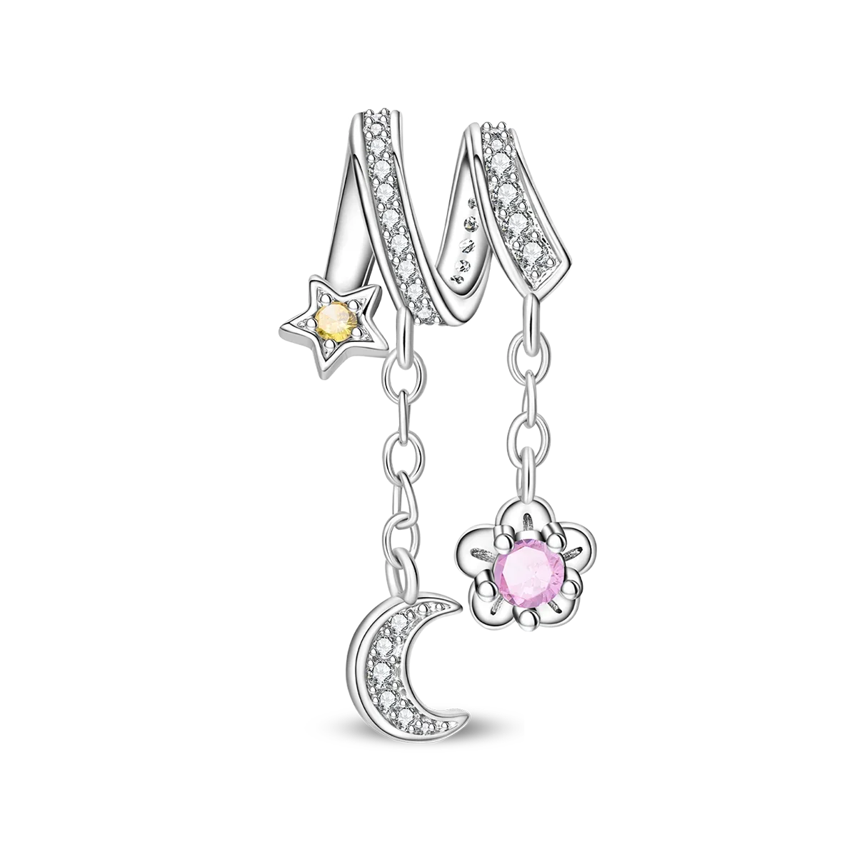 925 Sterling Silver Animal Charms Set Elephant Cat Capybara Swan Zircon Beads for DIY Necklace and Bracelet Jewelry Gift