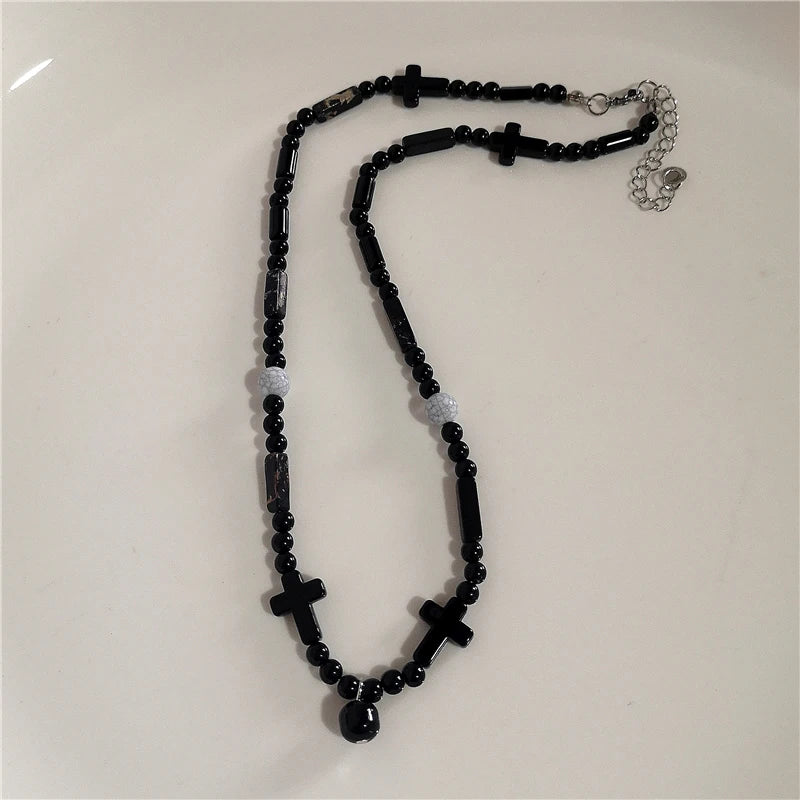Kpop Goth Y2K Star Pendant Silver Chain Necklace for Unisex Grunge Emo Fashion