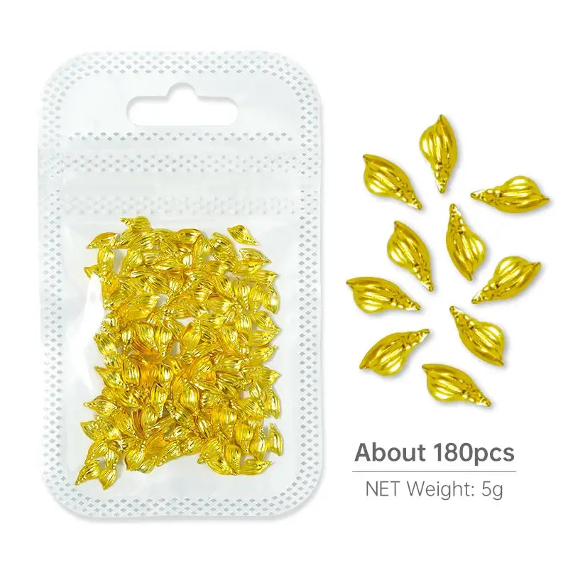 Resin Filling Metal Rivet Moon Stars Nail Art Decorations Mixed Beach Ocean Style Jewelry DIY Charms 5g-HYLD-10