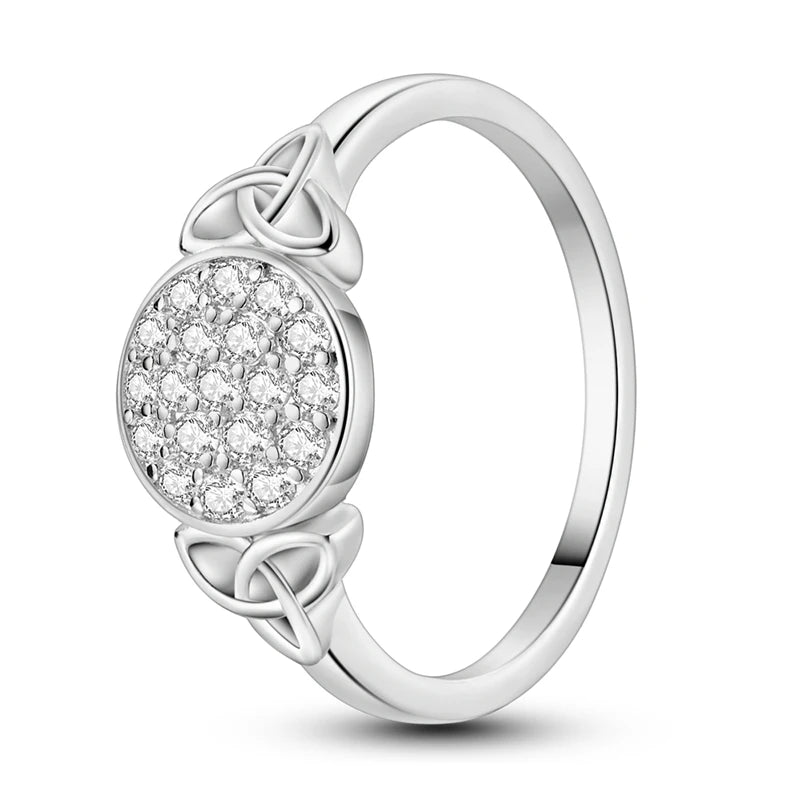 Zircon Diamond 925 Sterling Silver Women's Ring Elegant Fine Jewelry KTR228