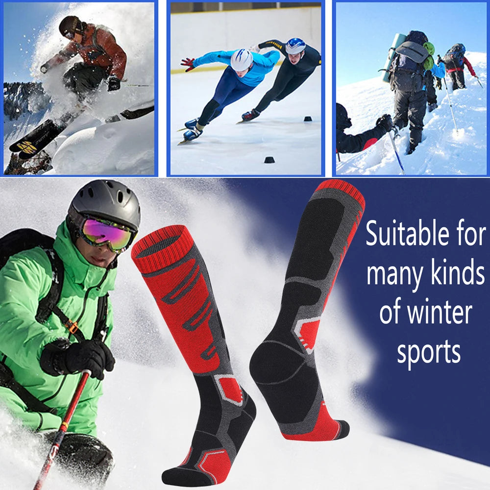 Breathable Thick Cushion Knee High Winter Ski Socks