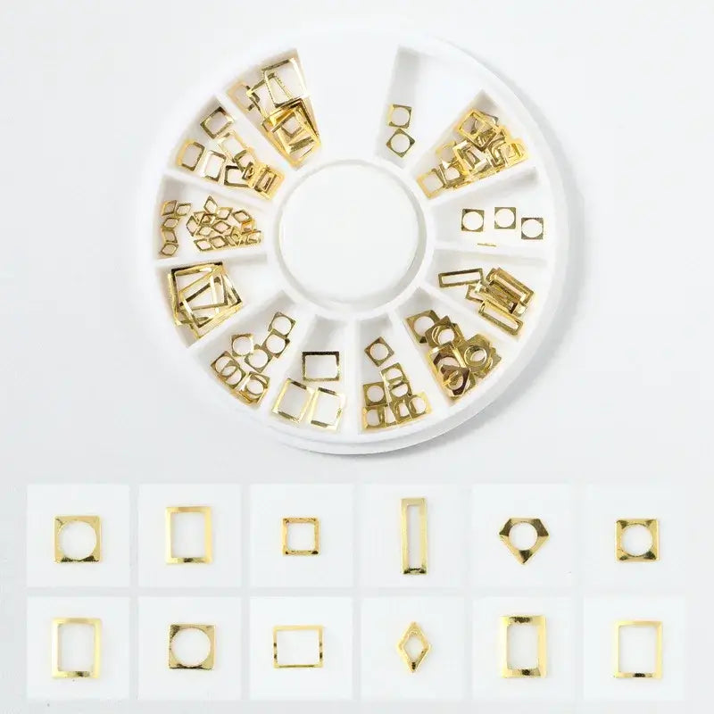 Resin Filling Metal Rivet Moon Stars Nail Art Decorations Mixed Beach Ocean Style Jewelry DIY Charms PP-XY-12