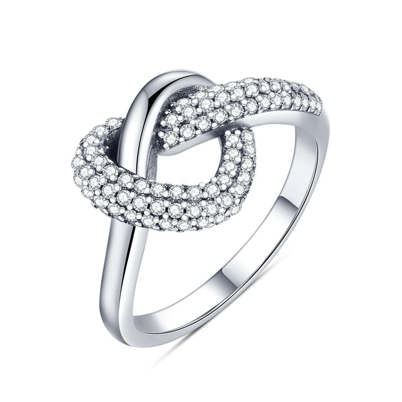 Silver Plated Luxury Stackable Ring with Real Zircon Flower Design for Women's Engagement and Wedding Parties APTR002