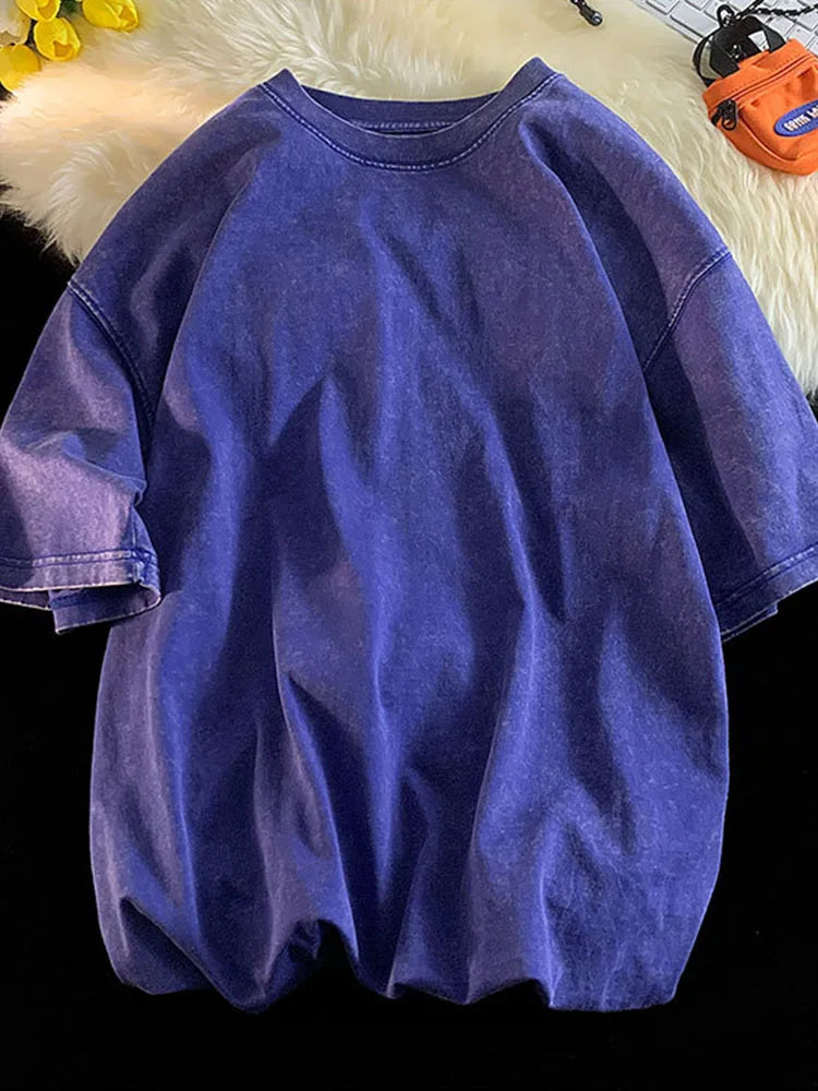 Acid Washed 100 Percent Cotton Vintage Unisex Tee Y2K