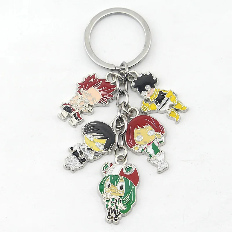 My Hero Academia Character Alloy Keychain Set Midoriya Bakugo Todoroki
