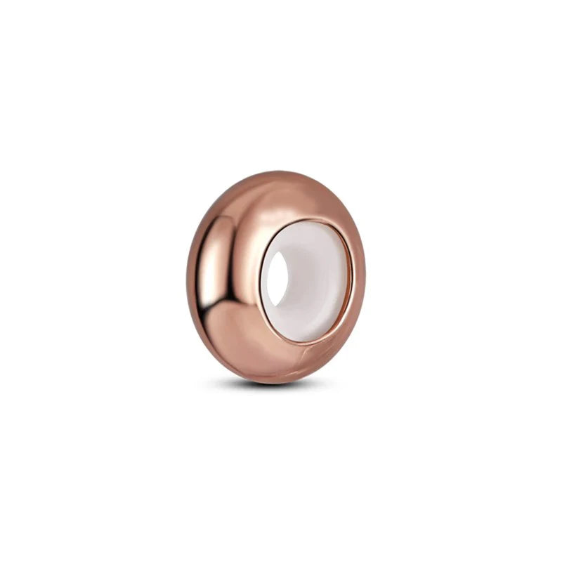 Sparkling Rose Gold Family Tree & Flower Charm Bead for European Silver Bracelet YY1973
