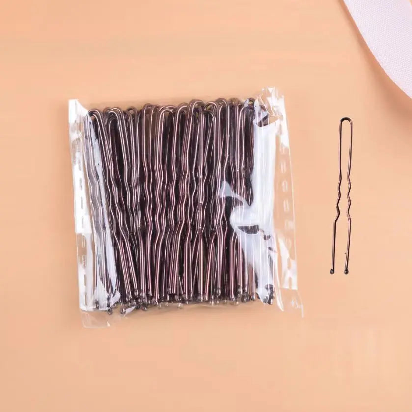 Elegant U Shaped Hairpins Set for Bridal and Fashion Hair Styling