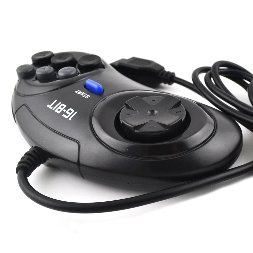SEGA Genesis 16 Bit 6 Button USB Gamepad Compatible With Mega Drive Ergonomic Retro Controller Single Or Twin Pack