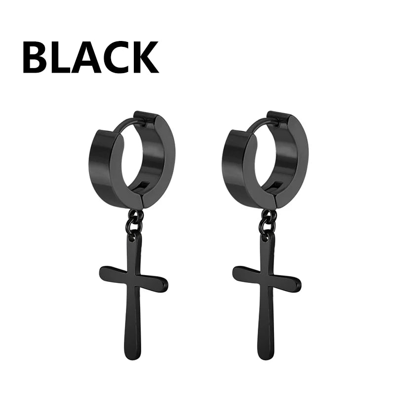Punk Stainless Steel Stud Earrings Set for Men and Women Type17
