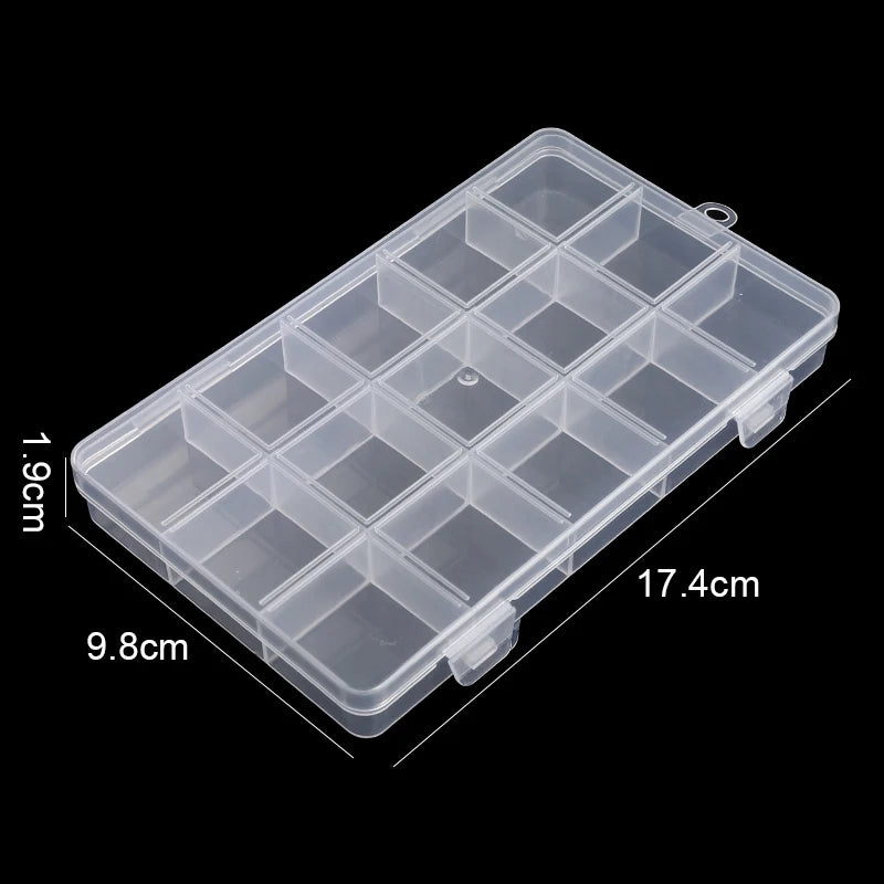 ClearCraft Adjustable Bead Organizer Box Top Rated Storage Solution for Jewelry and Crafts 15 Grids