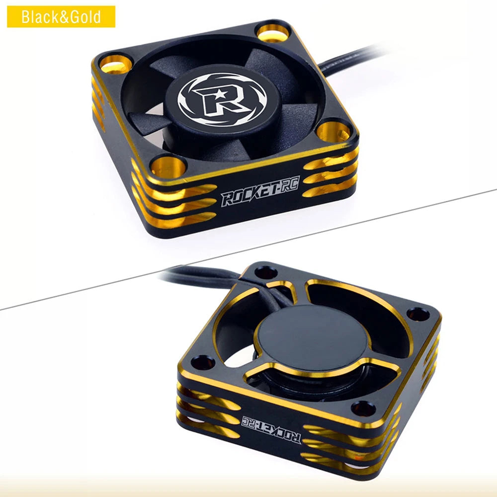 Rocket RC Fan 25mm 30mm 35mm 40mm 50mm Cooling Fan for RC Car 30mm glod for motor