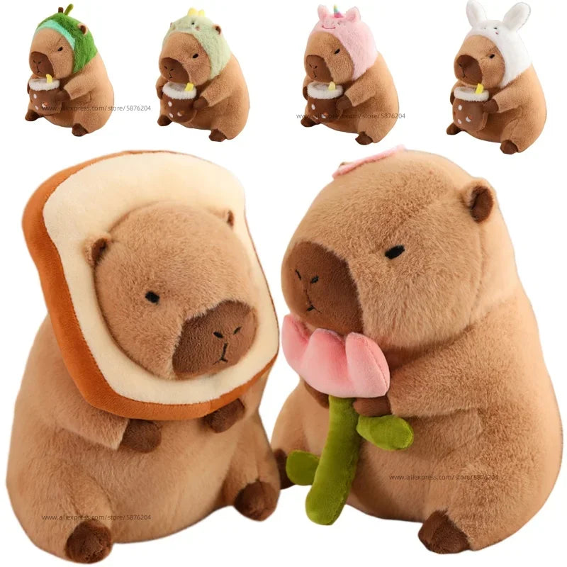 Capybara Plush Toy Simulation Cosplay Unicorn Dinosaur Decor
