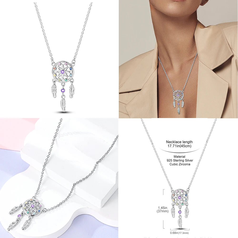 925 Sterling Silver Heart Chain Necklace for Women with Luxury Dog Paw Design Jewelry Gift