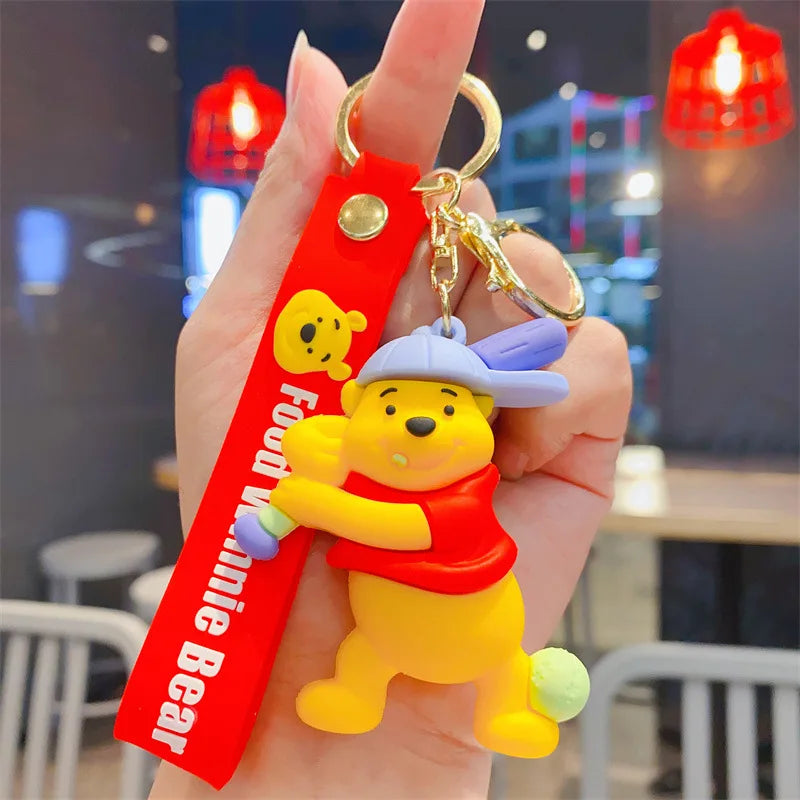 Kawaii Anime Disney Keychain Set Featuring Mickey Mouse, Minnie, Lilo & Stitch