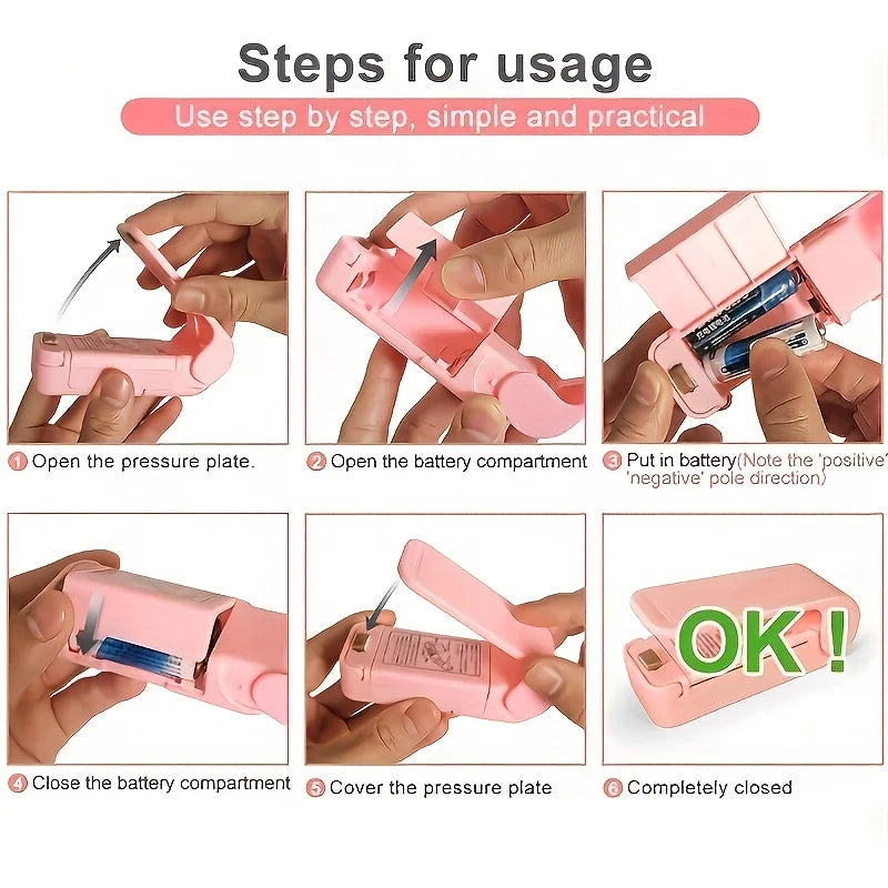 Mini Sealing Machine: Portable Plastic Snacks Sealer Artifact