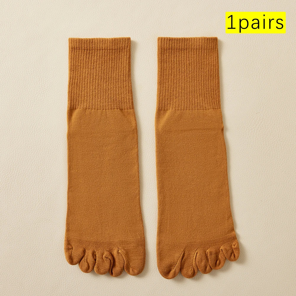 Men Cotton Toe Socks Moisture Wicking Odor Control