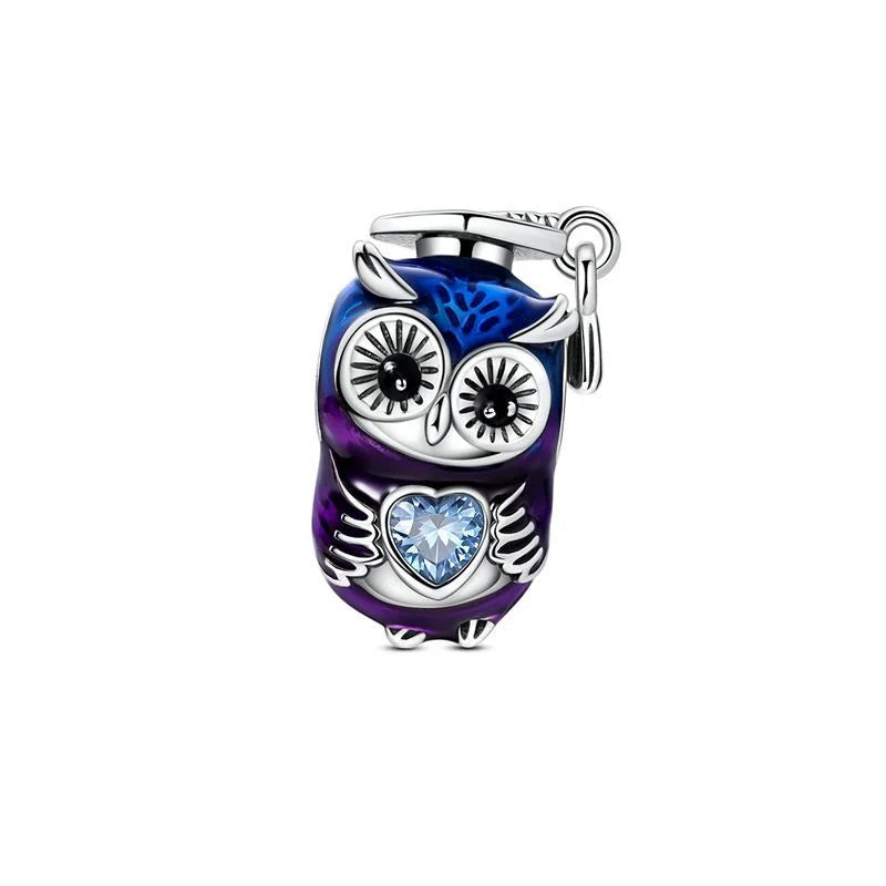 925 Sterling Silver Graduation Mortarboard Charm with Zircon Beads for DIY Bracelet Fine Jewelry Gift