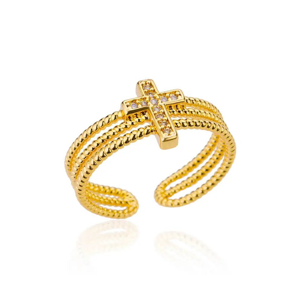 Gold Color 316L Stainless Steel Women's Rings - Fade-Resistant Luxury Wedding Jewelry with Free Shipping