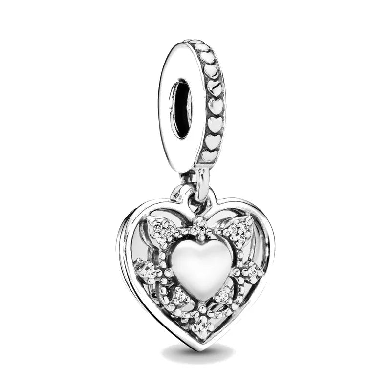 Grandma Heart Niece Family Tree Charms Bead for DIY European 925 Silver Charm Bracelet Necklace Jewelry for Women