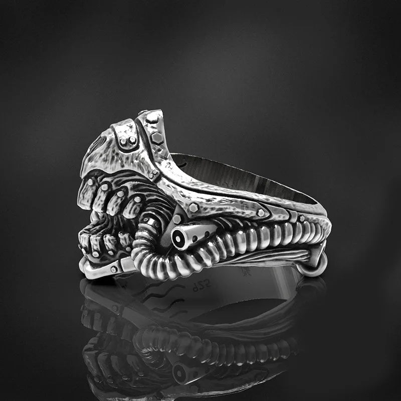 Vintage Punk Rock Mad Max Motorcycle Skeleton Rings for Men and Women