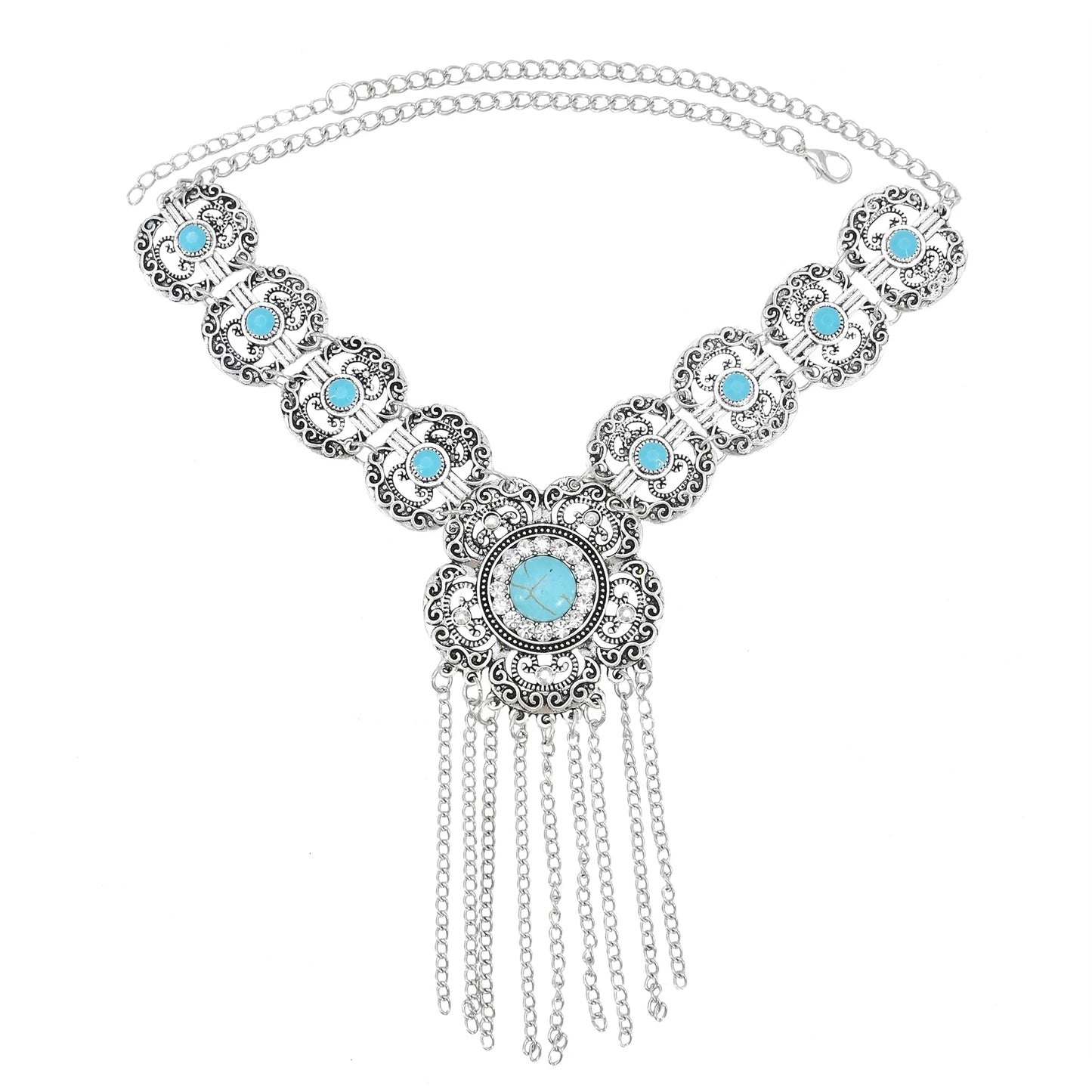 Indian Vintage Coin Tassel Choker Necklace for Women Ethnic Boho Jewelry Gift