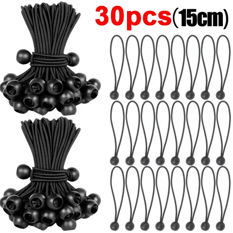 Heavy Duty Outdoor Elastic Bungee Cords Portable Tent Tie Down Rope for Shelter Cargo Canopy Tarpaulin Fixing