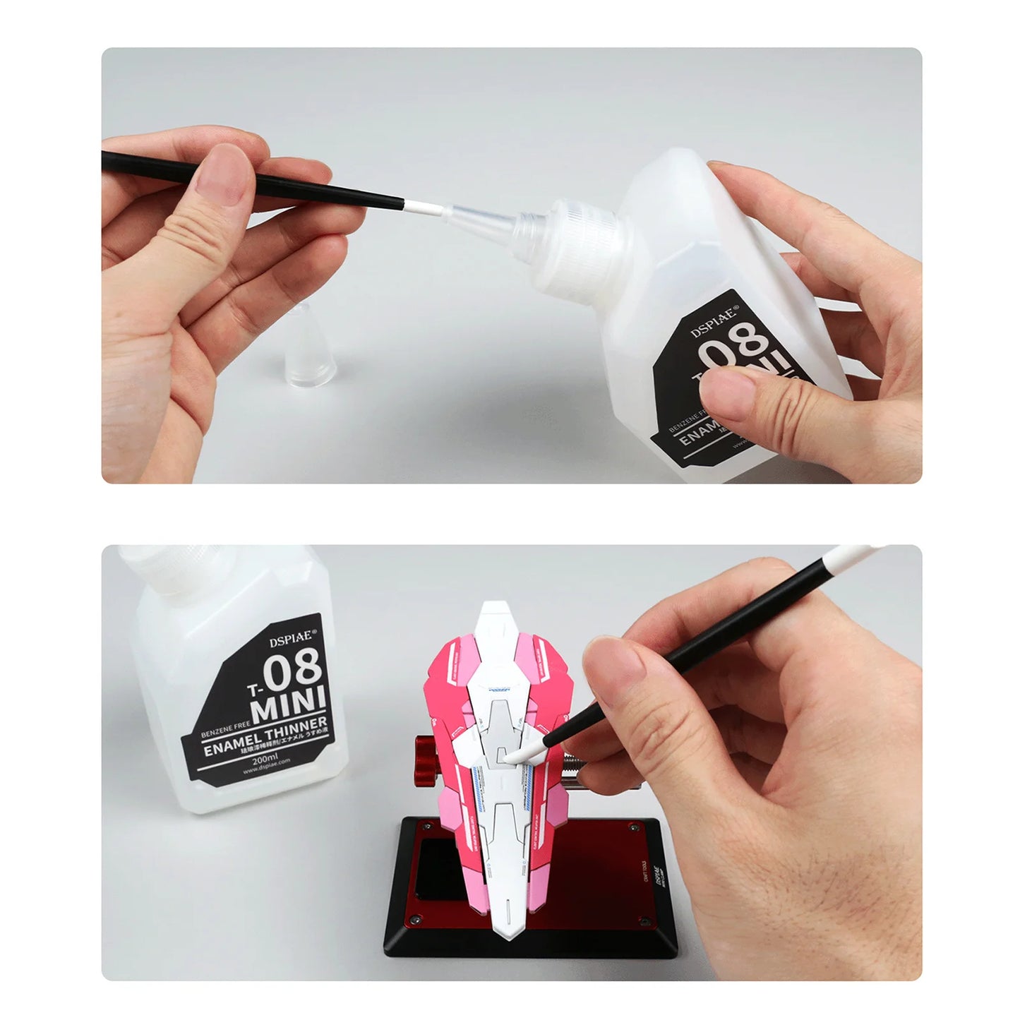 DSPIAE Double Head Water Wash Wiping Rod Traceless Cleaning Tool for Stains and Aging Lines