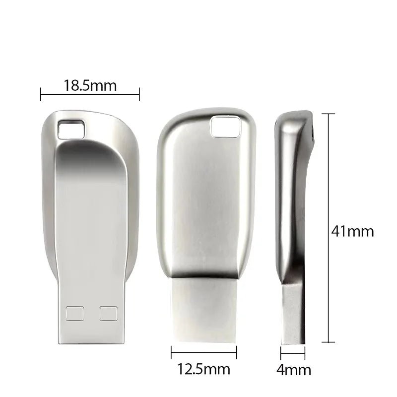 Metal Rod USB Flash Drive 3.0 High Speed 128GB 64GB 32GB 16GB 8GB Waterproof Creative Pendrive with Free Stick Pen