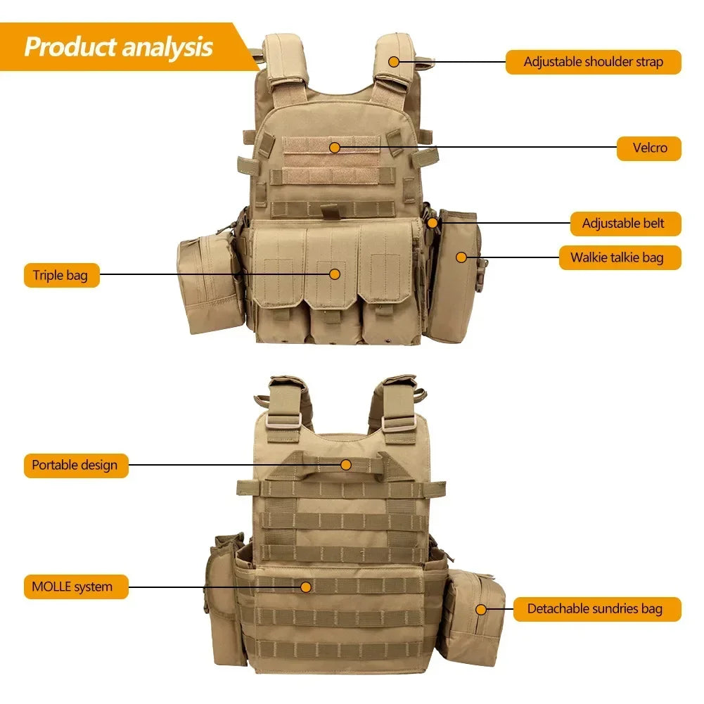 6094 Military Tactical Vest Body Armor for Combat Gear