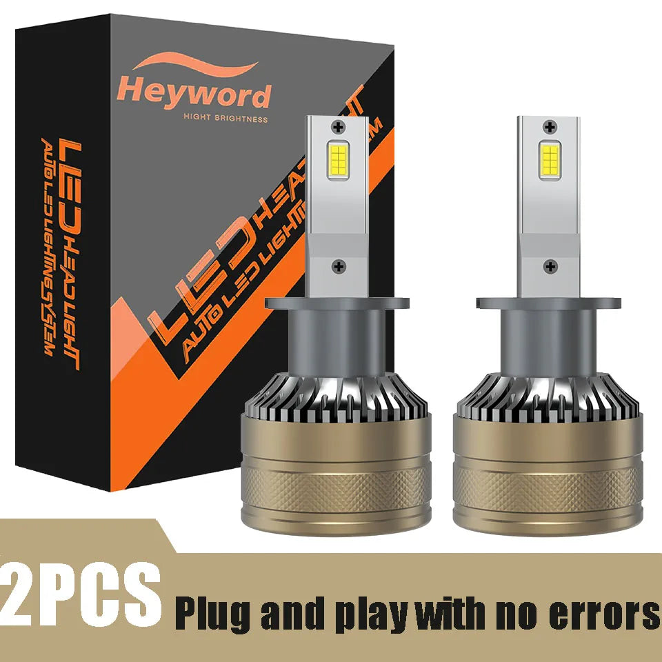 Heyword High Power 300W 30000LM Universal Car LED Headlight Bulbs H4 H7 H1 H8 H9 H11 9005 HB3 9006 HB4 9012 HIR2 Fog Lamp 6000K Bright White Light