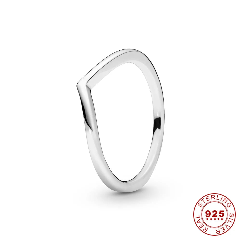 Crown 925 Sterling Silver Stackable Ring with Shiny Rose Gold Zircon for Women Elegant Fashion Jewelry and Wedding Party Gifts PAR016-A